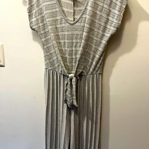 Gray geometric romper